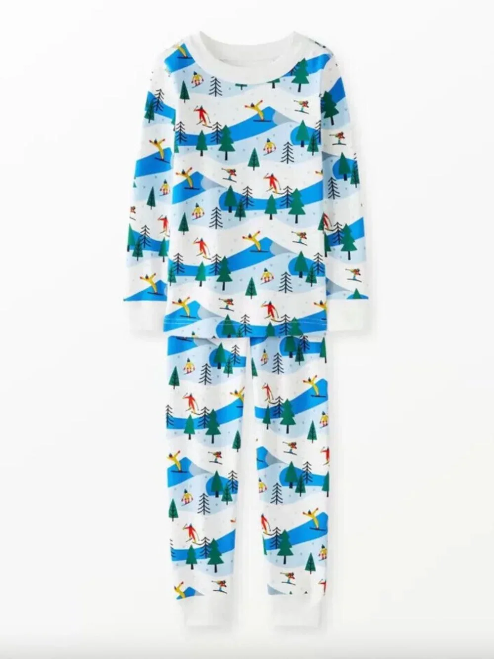 Hanna Andersson HannaJams Long John Pajama Set Ski Slope - Size 5 110